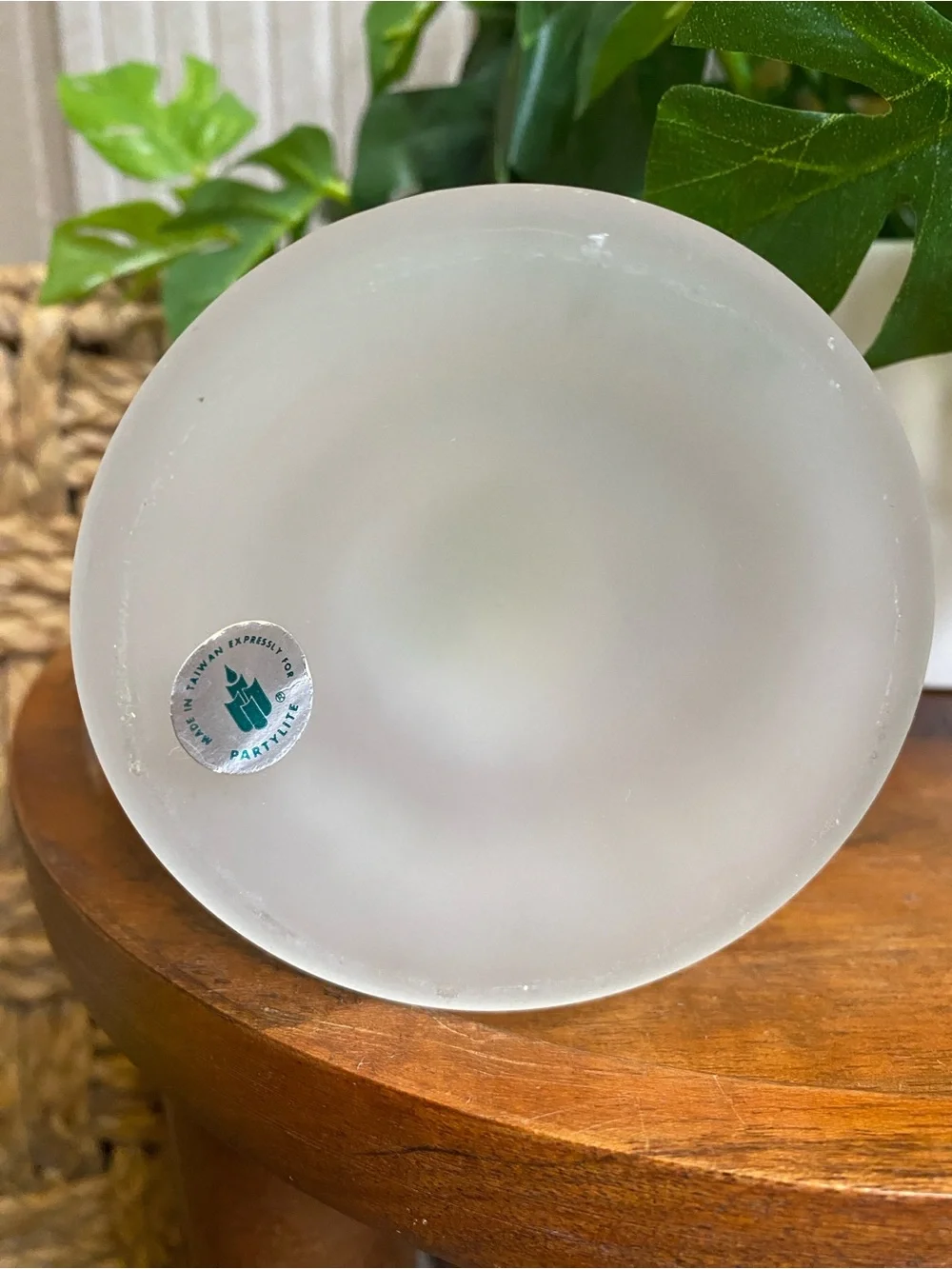 Partylite Frosted Glass Satin Pedestal Fairy Lamp Base Only Clairmont Cottage